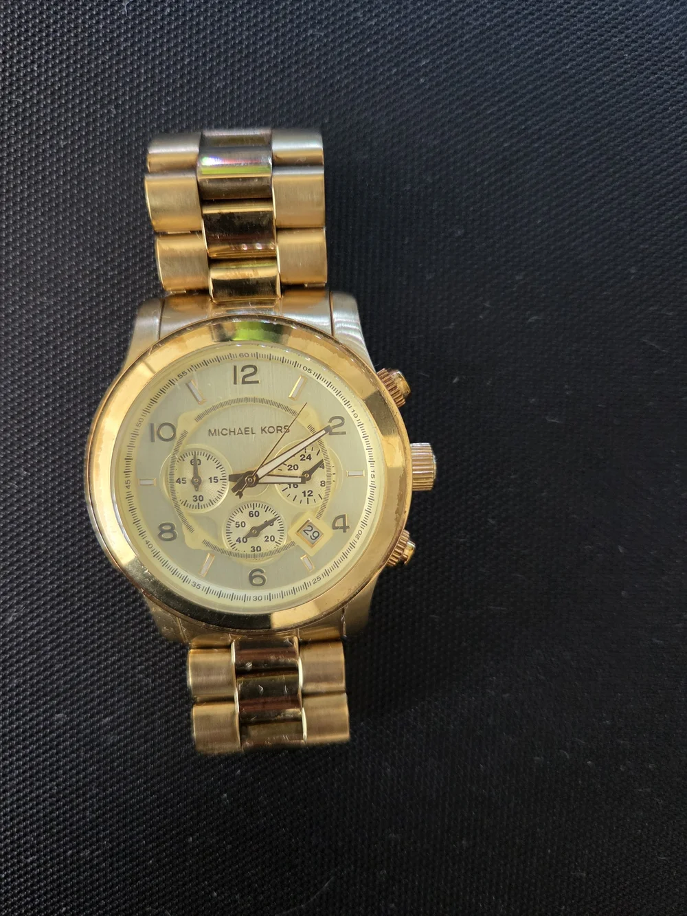 Michael Kors Men's Gold-Tone Chronograph Bracelet Watch